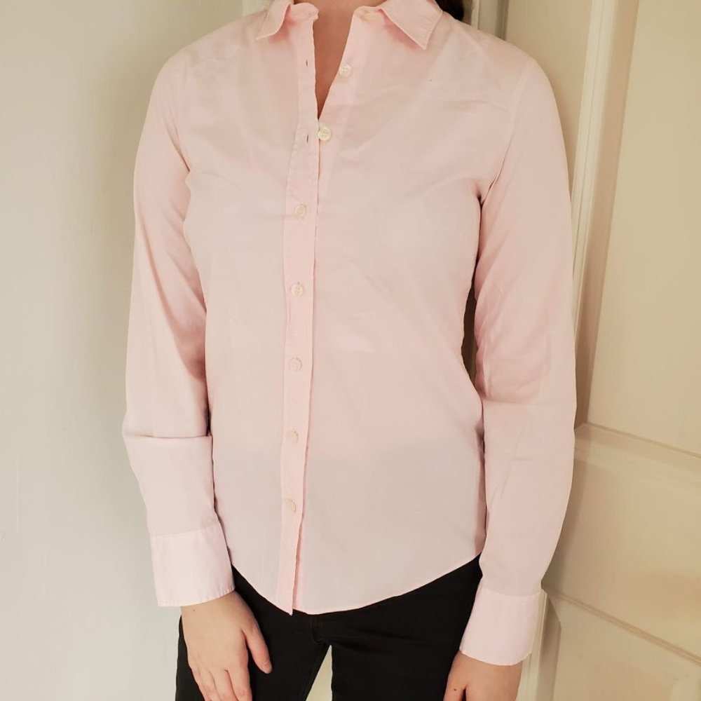 🎀 J. Crew Haberdashery Pink Button-Up 🎀